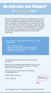 Op zoek naar een blogger? Infographic